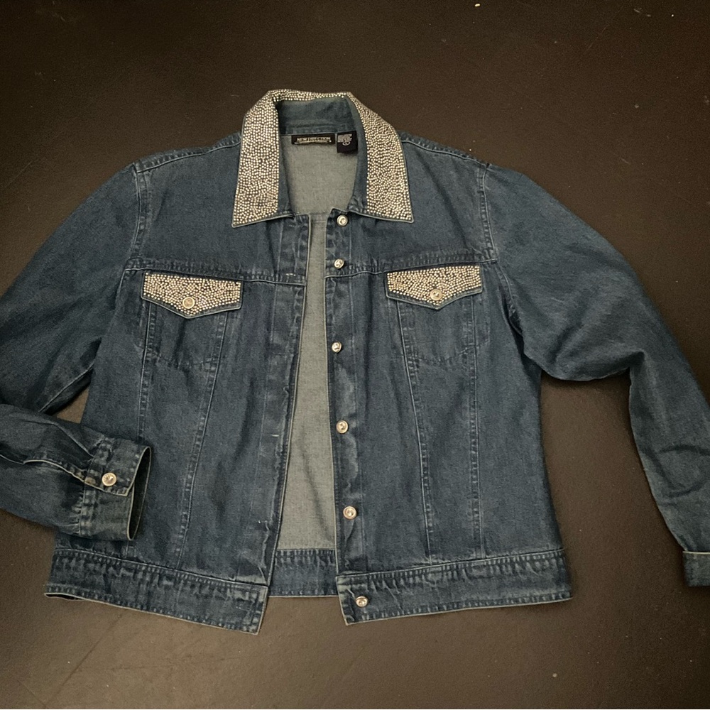 New Directions Denim Jacket with Sparkling Silver Trim